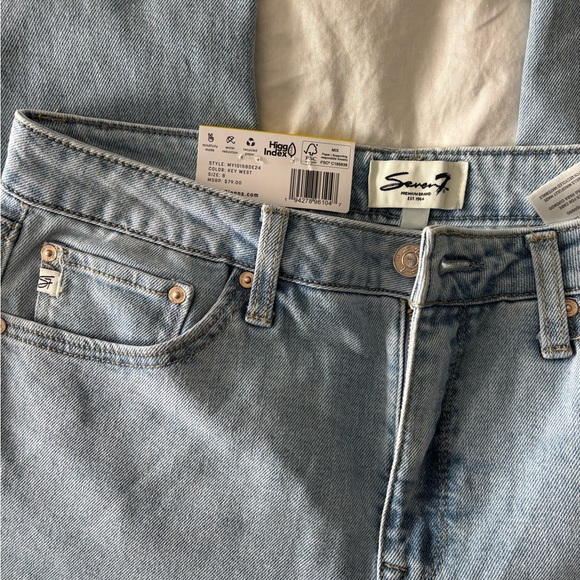 Seven7 Light Blue Jeans Straight Leg - Size 8 - Picture 1 of 4